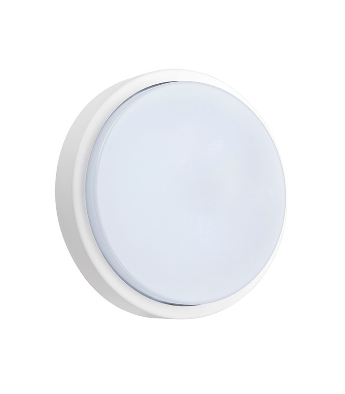Integrated LED Outdoor Wall Light Matt White Textured, Opal IP54 - 2