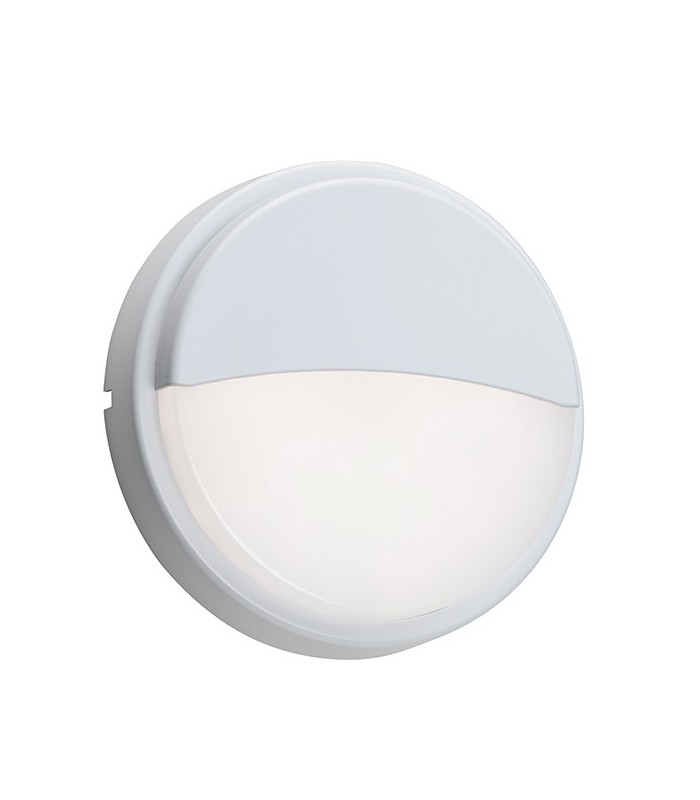 Integrated LED Outdoor Wall Light Matt White Textured, Opal IP54 - 4