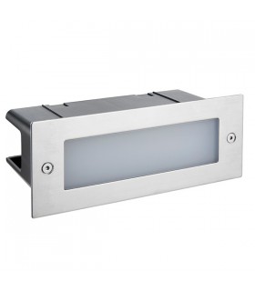 Integrated LED Outdoor Recessed Light Marine Grade Brushed Stainless Steel, Frosted IP44 - 2