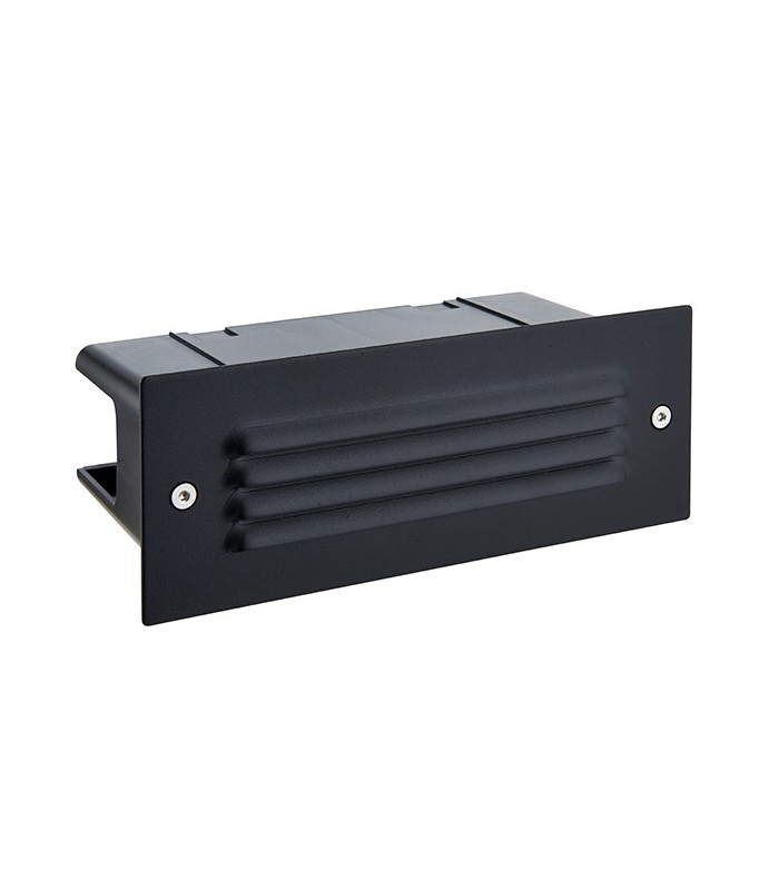 Integrated LED Outdoor Recessed Wall Light Textured Black, Frosted IP44 - 2