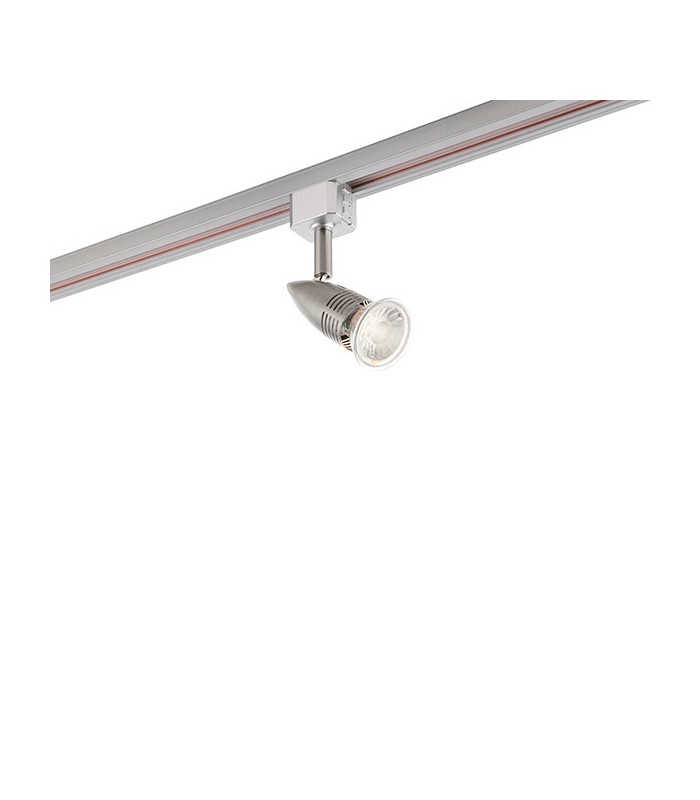 1 Light LED Track Head Light Only Satin Chrome Plate, Silver - 2