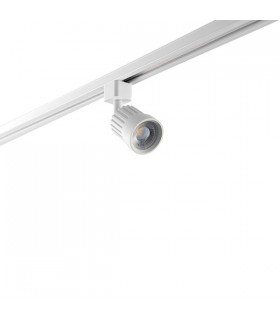 1 Light Track Integrated LED Head Light Only Matt White, Prismatic - 2
