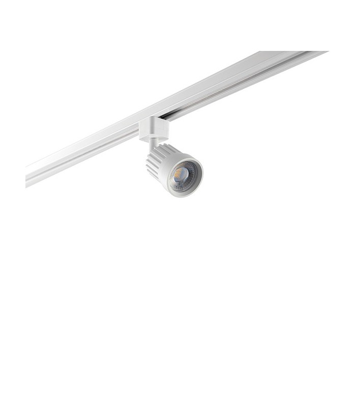 1 Light Track Integrated LED Head Light Only Matt White, Prismatic - 2
