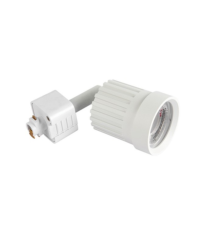 1 Light Track Integrated LED Head Light Only Matt White, Prismatic - 3