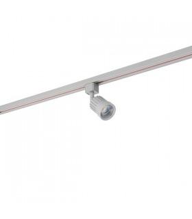 1 Light Track Integrated LED Head Light Only Silver, Prismatic - 2