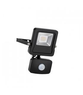 Integrated LED PIR Outdoor Wall Flood Light Matt Black, Glass IP44 - 2