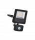 Integrated LED PIR Outdoor Wall Flood Light Matt Black, Glass IP44 - 2