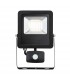 Integrated LED PIR Outdoor Wall Flood Light Matt Black, Glass IP44 - 4