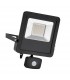 Integrated LED PIR Outdoor Wall Flood Light Matt Black, Glass IP44 - 2