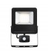 Integrated LED PIR Outdoor Wall Flood Light Matt Black, Glass IP44 - 4