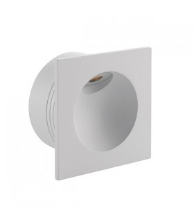 Integrated LED 1 Light Outdoor Recessed Light Textured Matt White, Glass IP65 - 2