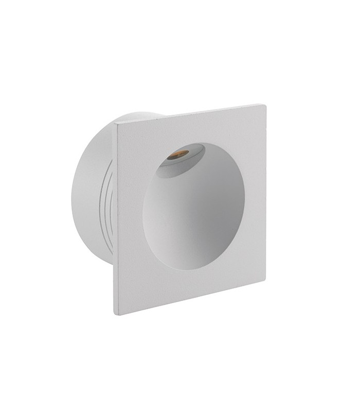 Integrated LED 1 Light Outdoor Recessed Light Textured Matt White, Glass IP65 - 2