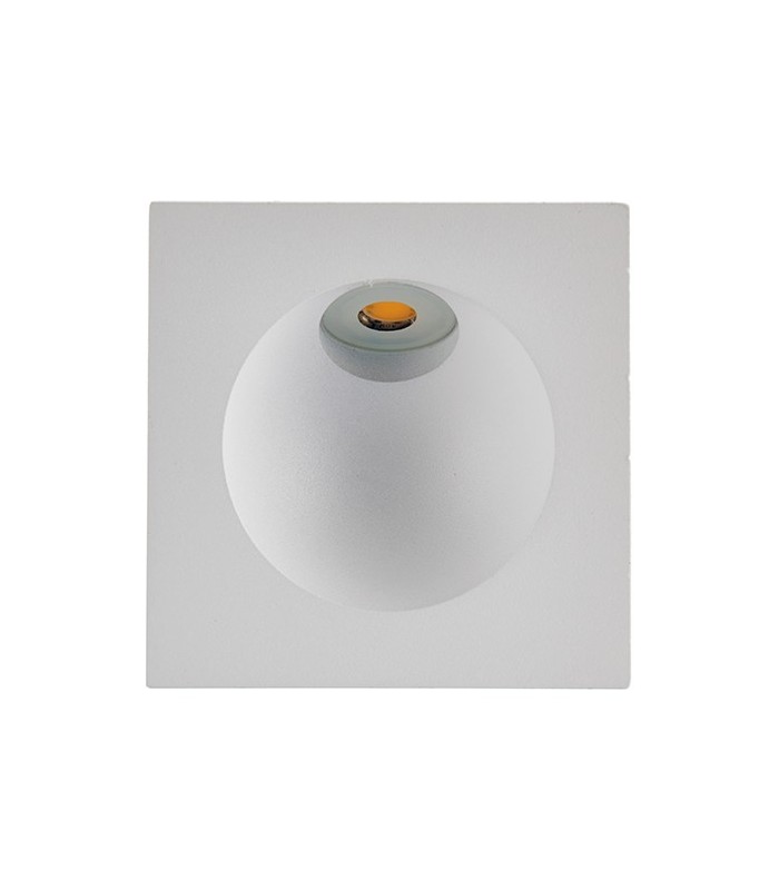 Integrated LED 1 Light Outdoor Recessed Light Textured Matt White, Glass IP65 - 4
