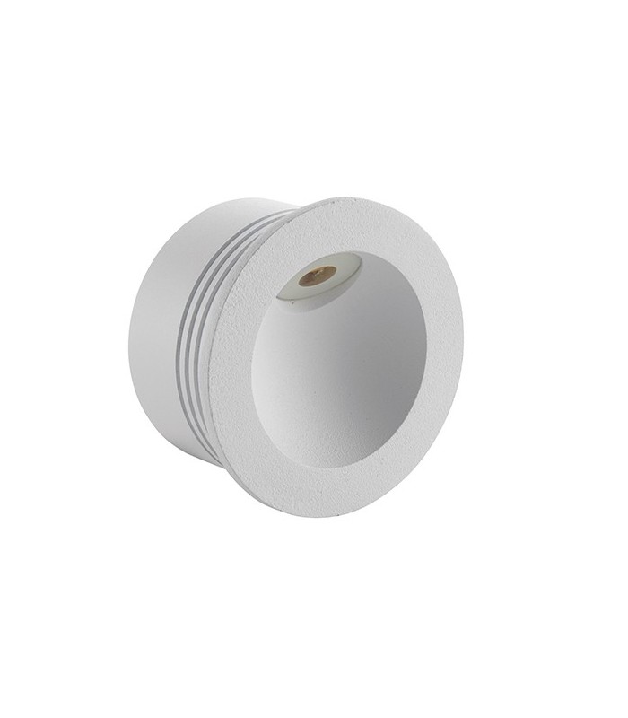 Integrated LED 1 Light Outdoor Recessed Light Textured Matt White, Glass IP65 - 2