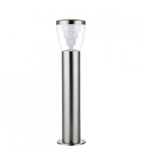 Integrated LED 1 Light Outdoor Bollard Brushed Stainless Steel, Clear IP44 - 2