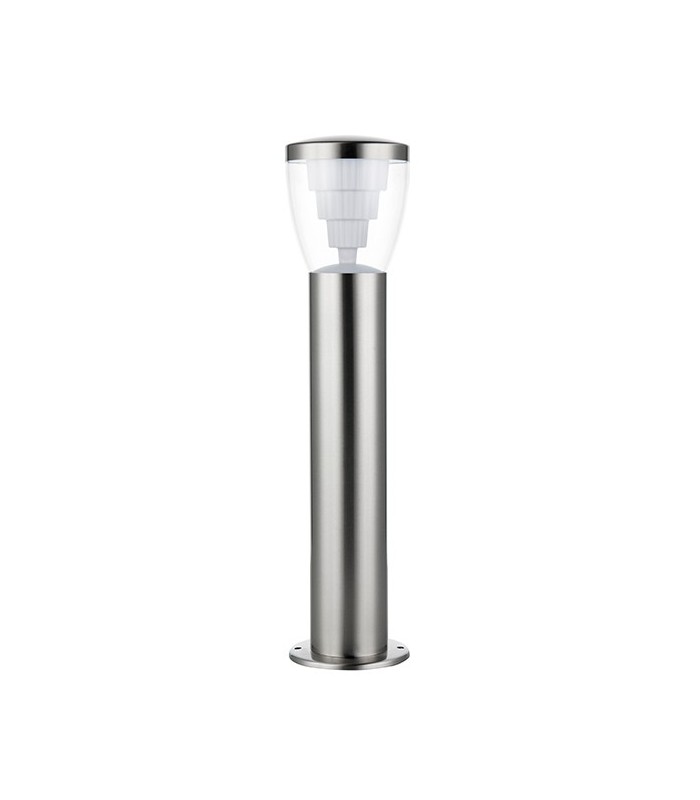 Integrated LED 1 Light Outdoor Bollard Brushed Stainless Steel, Clear IP44 - 2
