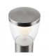 Integrated LED 1 Light Outdoor Bollard Brushed Stainless Steel, Clear IP44 - 3