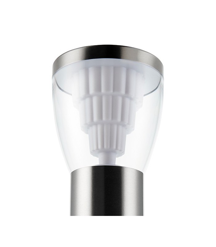 Integrated LED 1 Light Outdoor Bollard Brushed Stainless Steel, Clear IP44 - 4