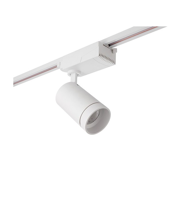 1 Light Integrated LED Track Light Matt White, Prismatic - 2