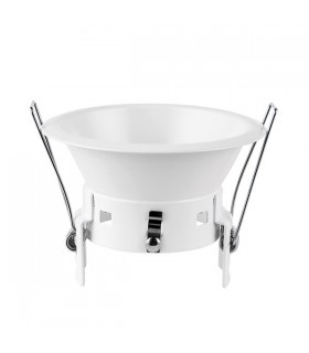 LED Fire Rated 1 Light Bathroom Recessed Downlight Matt White, Glass IP65 - 2