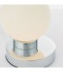 1 Light Globe Table Light Chrome Plate & Gloss Opal Glass, G9 - 2