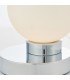 1 Light Globe Table Light Chrome Plate & Gloss Opal Glass, G9 - 3