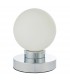 1 Light Globe Table Light Chrome Plate & Gloss Opal Glass, G9 - 4