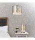 1 Light Round Ceiling Pendant Satin Nickel Plate & Vintage White Linen, E27 - 4