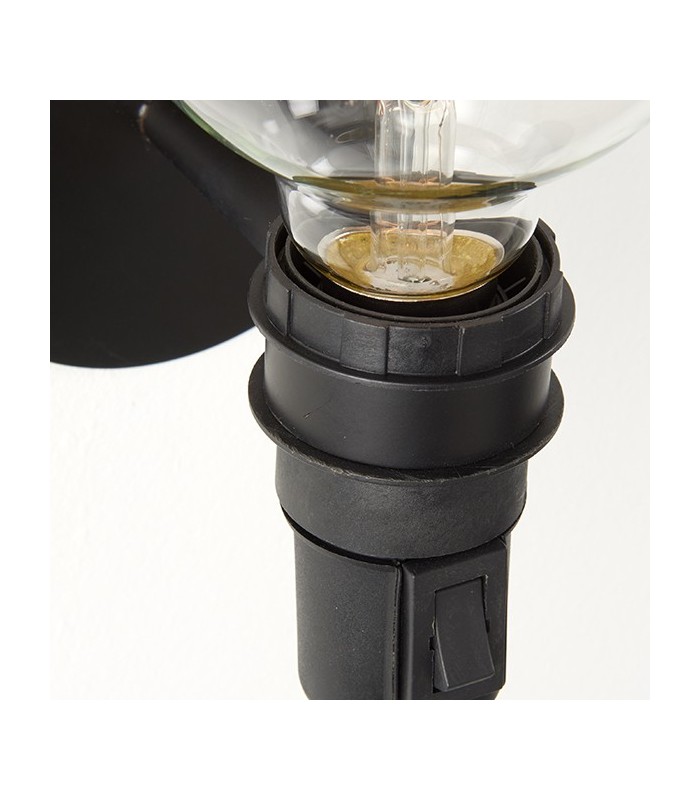 1 Light Wall Light Matt Black, E27 - 3