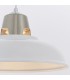 1 Light Ceiling Pendant White & Satin Nickel Plate, E27 - 2