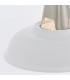 1 Light Ceiling Pendant White & Satin Nickel Plate, E27 - 3