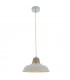 1 Light Ceiling Pendant White & Satin Nickel Plate, E27 - 4