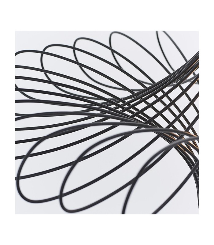 1 Light Wire Ceiling Pendant Matt Black, E27 - 3