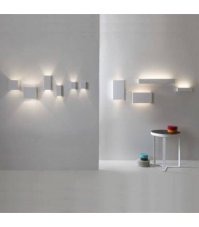 1 Light Indoor Wall Uplighter White, Plaster, E14 - 2