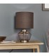 1 Light Table Light Smokey Grey Tinted Glass & Aged Pewter, E27 - 2