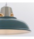 1 Light Ceiling Pendant Green & Satin Nickel Plate, E27 - 2