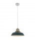 1 Light Ceiling Pendant Green & Satin Nickel Plate, E27 - 3