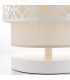 1 Light Table Light Chalk White & Pale Grey Cotton, E14 - 2