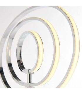LED Floor Light Chrome Plate & White Acrylic - 2