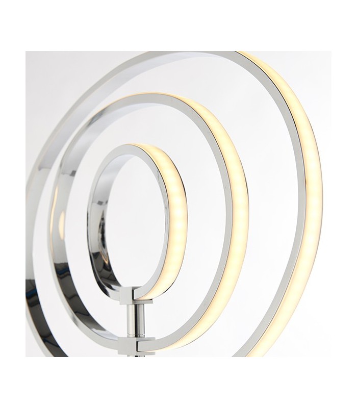 LED Floor Light Chrome Plate & White Acrylic - 2