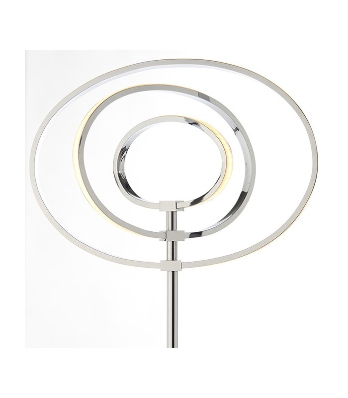 LED Floor Light Chrome Plate & White Acrylic - 3