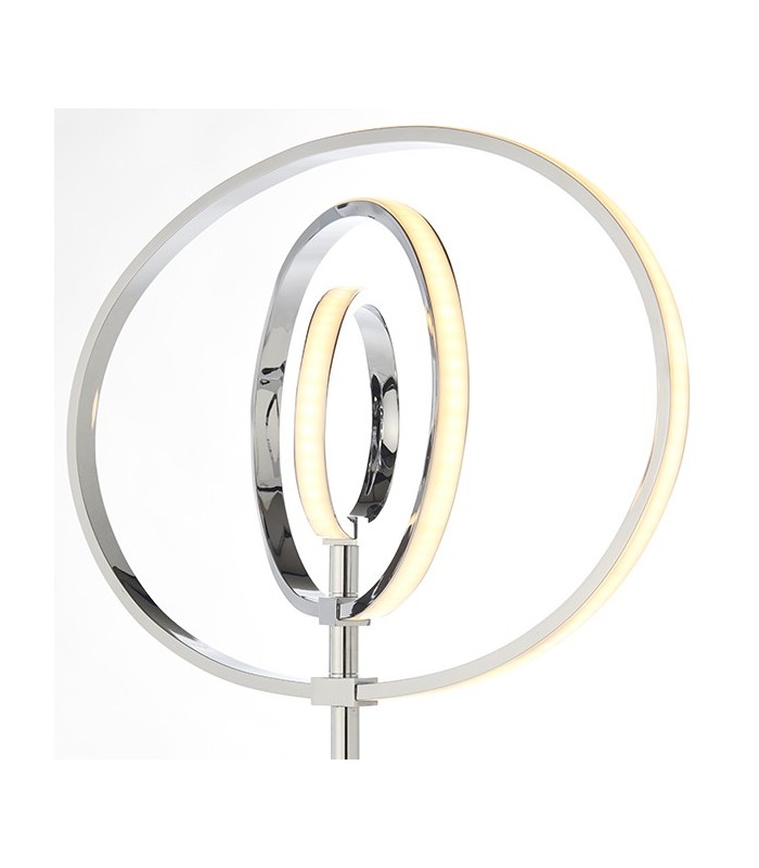 LED Floor Light Chrome Plate & White Acrylic - 4