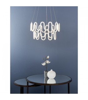 LED Ceiling Pendant Textured White & White Silicone - 2
