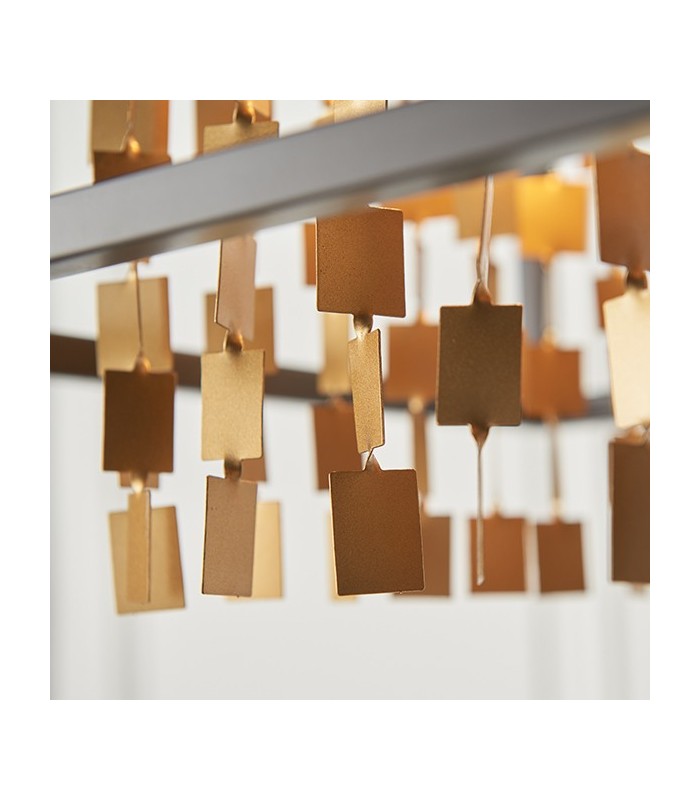 4 Light Ceiling Pendant Matt Black & Matt Gold, E14 - 5