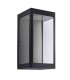 LED Outdoor Wall Light Matt Black & Clear Glass - 2