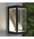 LED Outdoor Wall Light Matt Black & Clear Glass - 5