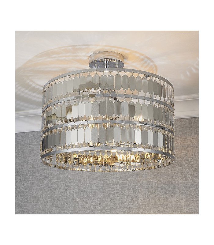 3 Light Flush Light Chrome Plate, E14 - 2
