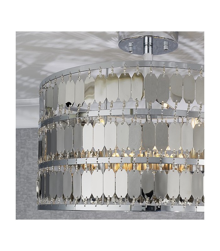 3 Light Flush Light Chrome Plate, E14 - 5