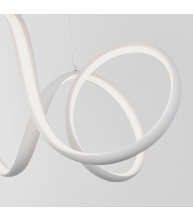 LED Ceiling Pendant Textured White & White Silicone - 2