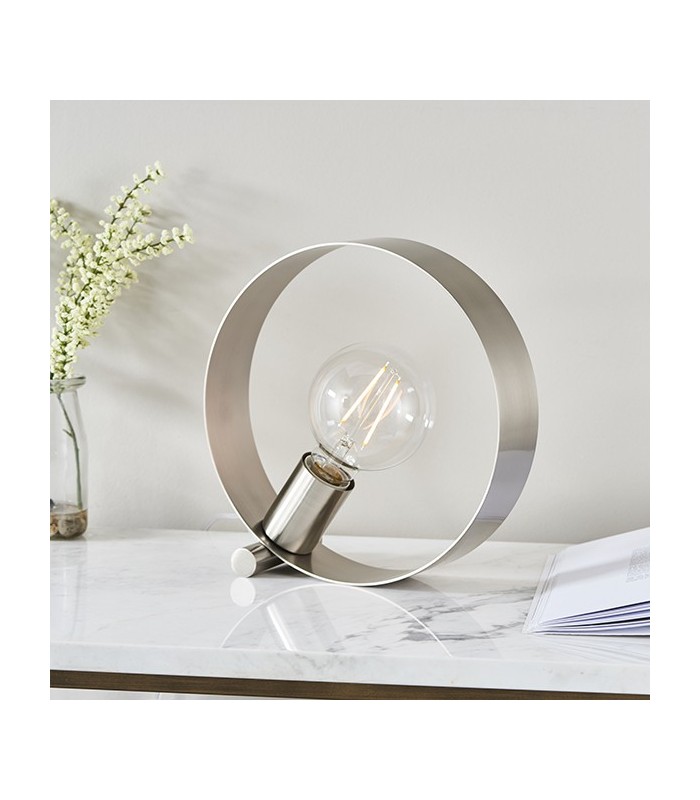1 Light Table Light Brushed Nickel, E27 - 2